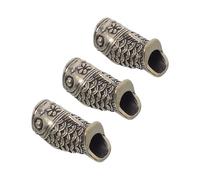 NTALJC 3pcs Vintage Cupro Koi Fish Pendant Charm Handmade Spacer Beads for Necklace Keychain Bracelet Lightweight Carp Symbol of Luck and Success