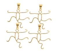 NTALJC 4 Pièces pendentif en cuivre pendentifs Vide pendentif bijoux bricolage paramètres de collier vierges collier pendentif vierge Golden
