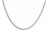NTALJC 4mm Twisted Chain Sterling Silver Pendant For Women Men Jewelry