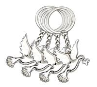 NTALJC 4Pcs Pigeon Keychain Cute Pigeon Key Ring Charm Pendant for Bag Decoration for Birthday Party Favors School Carnival Awards Theme Parties