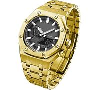 NTALJC 5 gen/5rd Ga2100 Gm2100 Mod Kit Bracelet de montre en métal pour Ga2100/2110 Boîtier de montre en acier inoxydable avec accessoires de couvercle inférieur