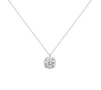NTALJC 5MM 0.5Carat D Color Moissanite Diamond Square Halo Pendant Real Sterling Silver Necklace For Women