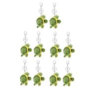 NTALJC 5sets Turtle Shape Keychain Plush Turtle Keyring Decorative Bag Pendant Metal Luggage Pendant Unique Keychain Decor for Party 2pcs*5