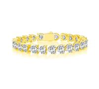NTALJC 6.5MM Heart Cut Moissanite Tennis for 6.5 Inches D Color S925 Sterling Silver Lab Created Diamond Tennis Perfect for Daily Wear