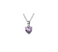 NTALJC 925 Pendant Necklace for Womens Heart Shaped Green Pendant Necklace with Cubic Zirconia