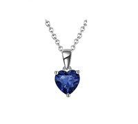 NTALJC 925 Pendant Necklace for Womens Heart Shaped Green Pendant Necklace with Cubic Zirconia