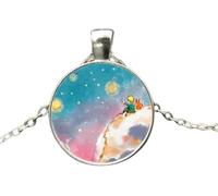 NTALJC 925 SterlingFox For Women And Men, Fox Under The Moon Little Prince Glass Dome Necklace, Fox Girl Initial Necklace, Fox Jewelry For Women, Jewelry