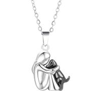 NTALJC 925 SterlingHug For Women And Men, Hugged Dog Necklace, Mom And Child Hug, Hug Angel Wings Pendant, Two Hands Hugs And Kisses Necklace, Hugging For Women