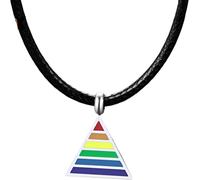 NTALJC 925 SterlingTrans For Unisex,Rainbow Gay Lesbian Lgbt Gay Pride Flags, Bisexual Necklace, Transgender Necklace, Double Venus Holiday