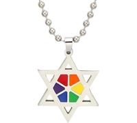 NTALJC 925 SterlingTrans For Unisex,Rainbow Gay Lesbian Lgbt Gay Pride Flags, Bisexual Necklace, Transgender Necklace, Double Venus Holiday