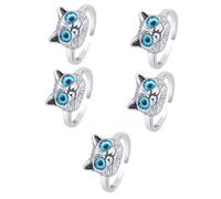 NTALJC Adorable Adjustable Open Finger Jewelry Creative Cat Shape Ring for Women Teens and Adults Charming Accessory for Parties and Daily Wear