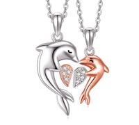 NTALJC Animal Necklace Silver Elephant Mama Bear Panda Pendant Necklace Cute Animal Jewerly Gift for Women Wife Sister Mother Daughter