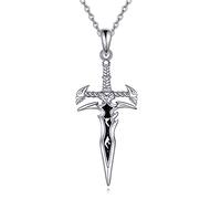 NTALJC Arrowhead Necklace Silver Wolf/Lion/Viking Arrow Pendant Necklace Jewellery Gifts for Men