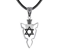 NTALJC Arrowhead Necklace Silver Wolf/Lion/Viking Arrow Pendant Necklace Jewellery Gifts for Men