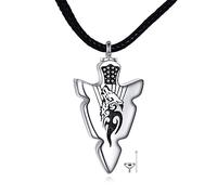 NTALJC Arrowhead Necklace Silver Wolf/Lion/Viking Arrow Pendant Necklace Jewellery Gifts for Men