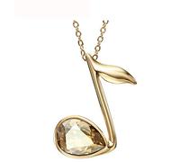 NTALJC Austrian Crystal Light Yellow Color Music Note For Women Fashion Jewelry