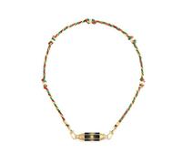 NTALJC avec pendentif en fme de carte de tarot dé délicat pour homme et femme, pendentif pte-bonheur arc-en-ciel avec chaîne tressée