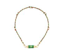 NTALJC avec pendentif en fme de carte de tarot dé délicat pour homme et femme, pendentif pte-bonheur arc-en-ciel avec chaîne tressée