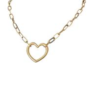 NTALJC avec pendentif en fme de cœur creux en acier inoxydable Texture tendance Bijoux de cou pour exprimer l'amour