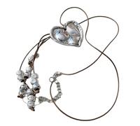 NTALJC avec pendentif en fme de cœur en alliage avec pompons pour ajouter du charme à une tenue décontractée ou une soirée