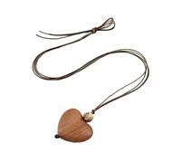 NTALJC avec pendentif en fme de cœur en bois robuste pour les amateurs de mode qui aiment la nature, usage quotidien