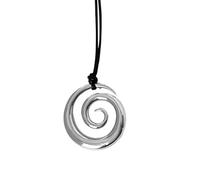 NTALJC avec pendentif en métal robuste à longueur réglable avec motif spirales Accessoire pour tenues tendance automne hiver