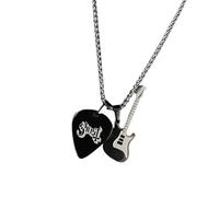 NTALJC avec pendentif médiat de guitare en acier inoxydable robuste accessoire pour un usage quotidien et des concerts
