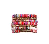 NTALJC Beaded s,Boho Summer Beach s,Stackable Elastic Rainbow Colors Layering Amulet Lucky Charms s Gifts for Men Women