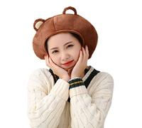 NTALJC Bear Hat Animal Ears Stuffed Toy Cosplay Headgear Cap Mens Beanies