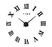 NTALJC Big Silent Roman Numerals Wall Clock for Living Room Home Office,Modern Wall Clock,Silver