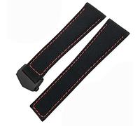 NTALJC Bracelet de montre 20 mm 22 mm en toile et nylon avec boucle déployante noire pour montre Carrera Aquaracer Series, 22mm, Agate
