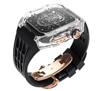 NTALJC Bracelet de montre transparent Fluororubber pour 8 7 6 SE 5 4 44 mm 45 mm Kit de modification de bracelet de sport en caoutchouc