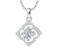 NTALJC Carat Real Moissanite Pendant For Women Lucky Four Sterling SilverSilver Wedding Bridal Jewelry