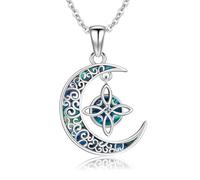 NTALJC Celtic Motherhood Knot Necklace Silver Irish Trinity Knot Pendant Irish Jewelry Gifts for Women Girls