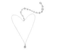 NTALJC Chaîne de carrosserie sans colliers longs pour femmes pendentifs retour collier chaîne arrière collier de mariée pour mariage chaîne de cps Silver