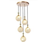 NTALJC Chandeliers,Led Staircase Modern Crystal Drop Lightifor Staircase Longp,Ceiling Light