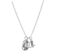 NTALJC Chapeau De Cowboy Avec Pendentif Pour Bottes Et Col Chapeau De Cowboy Western Pour Femme En Alliage De Zinc