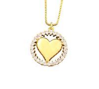 NTALJC Charm Heart Shape Rainbow Rhinestone Pendant Zircon Choker Women Necklace Jewelry Accessory Unisex Gift Daily Wear
