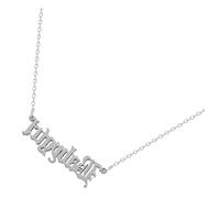 NTALJC collier alphabétique chaîne de cou collier en acier inoxydable pendentif cou Dé
