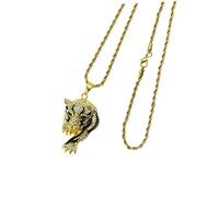 NTALJC Collier Avec Pendentif Tête De Tigre Pour Femme Chaîne Dée Bijoux Pour Femme Collier Chaîne De Clavicule