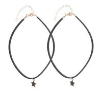 NTALJC Collier de couloir noir colliers de coquillages pour femmes Collier de de de vampire colliers de plage pour femmes collier océan pendentif alliage Black