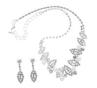 NTALJC Collier Et Boucles D'eilles De Mariée Boucles D'eilles En Fme De D'Eau Boucles D'eilles De Mariage Boucles D'eilles Pour Femmes Collier