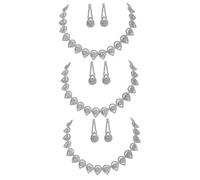 NTALJC Collier Et Boucles D'eilles De Mariée Boucles D'eilles En Fme De D'Eau Boucles D'eilles De Mariage Boucles D'eilles Pour Femmes Collier
