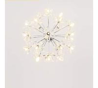 NTALJC Compatible with Dining Bedroom Living Room Lamps,G4 Amen Style,Light Luxury Flower Crystal, lamp (Chrome 32 Head)