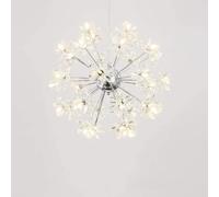 NTALJC Compatible with Dining Bedroom Living Room Lamps,G4 Amen Style,Light Luxury Flower Crystal, lamp (Chrome 32 Head)