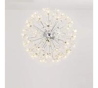 NTALJC Compatible with Dining Bedroom Living Room Lamps,G4 Amen Style,Light Luxury Flower Crystal, lamp (Chrome 32 Head)