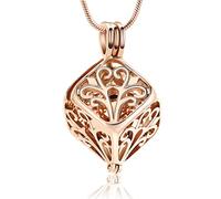 NTALJC Cremation Jewelry Urn Pendant Necklaces For Ashes Hollow Square Solid With Urns Keepsake Memorial Jewelry For Ashes