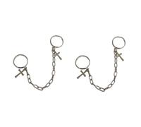 NTALJC Cross Chain Charms Bracelet Rings Thumb Gothic Rhinestones Finger Hand Festival Wedding Locket Necklace Bangle Ring Alloy Silver