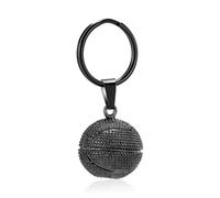 NTALJC Crystal Basketball Cremation Key Chain Memorial Jewelry Stainless Steel Pendant Urns For Human/Pet Ashes Man Keepsake