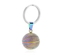 NTALJC Crystal Basketball Cremation Key Chain Memorial Jewelry Stainless Steel Pendant Urns For Human/Pet Ashes Man Keepsake